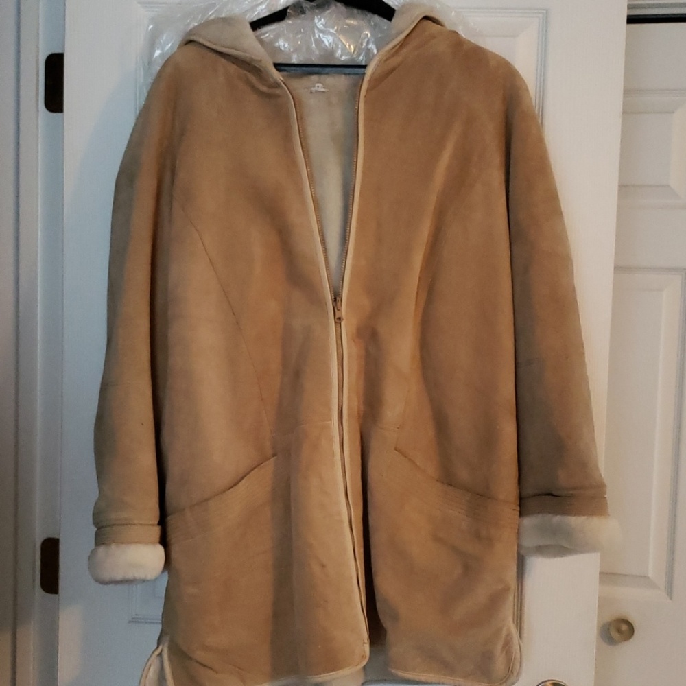 Suede and Rabbit fur coat